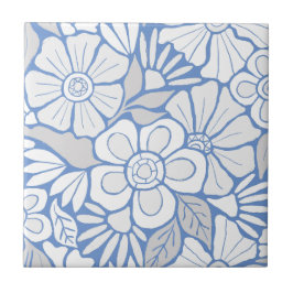 Azulejo Desfile de flores blancas Retro Blossom Bloom HD