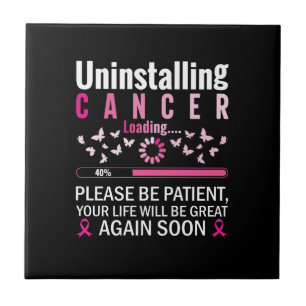 Azulejo desinstalación del cáncer que carga la conciencia
