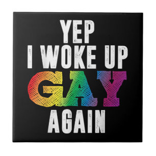 Azulejo Despertó a los gays - Orgullo de arcoiris gay gay 