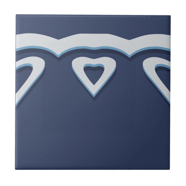 Azulejo Desplazamiento de borde de bosque de malla azul de (Frente)