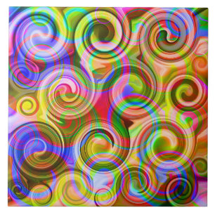 Azulejo Desplazar abstracto geométrico de Pastel