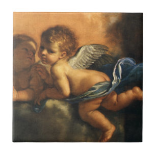 Azulejo Detalle de ángel, Santos Patronos de Módena por Gu