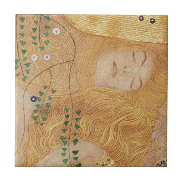 Azulejo Detalle de Gustavo Klimt el | de las serpientes (Frente)