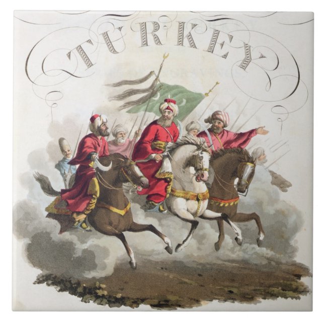 Azulejo Detalle de la página de título, de los 'trajes del (Frente)