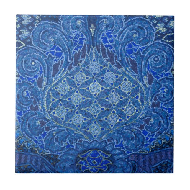 Azulejo Detalle de mosaico azul, Alemania (Frente)
