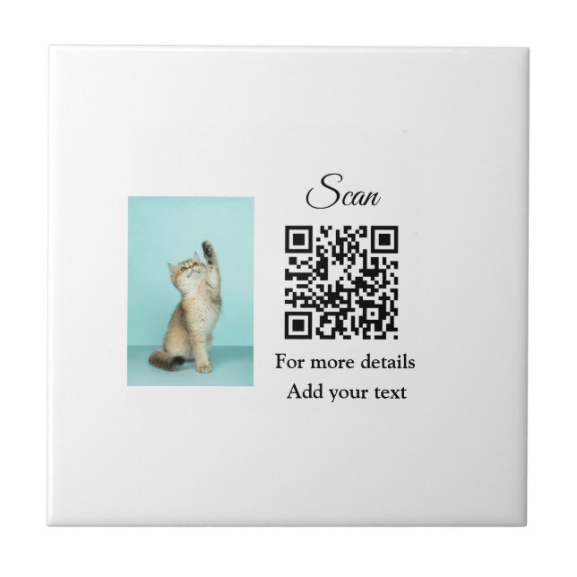 Azulejo Detalles simples de nombres de animales Código QR  (Frente)