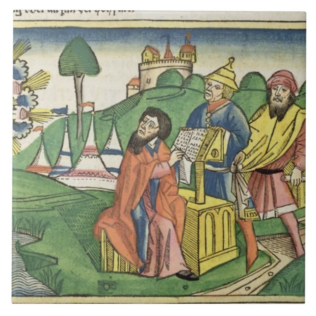 Azulejo Deuteronomy: Frontispiece en el cual dios hace el (Frente)