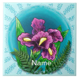 Azulejo Dewdrop iris