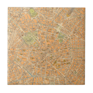 Azulejo Di Milano - mapa de Pianta de Milano, Italia