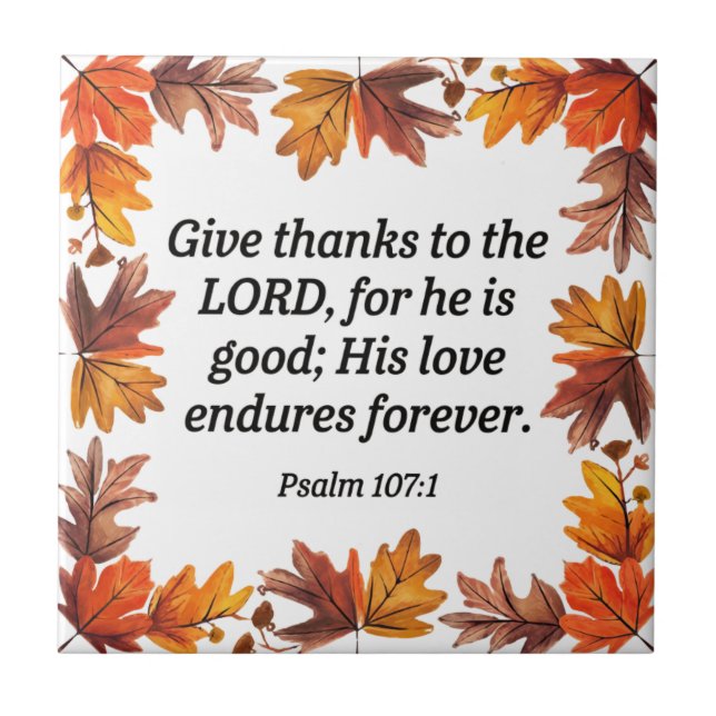 Azulejo Día de Acción de Gracias (Frente)