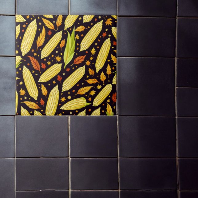 Azulejo Día de cosecha del patrón de maíz Otoño (Subido por el creador)