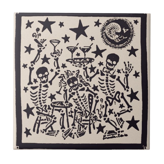 Azulejo Día de la fiesta muerta del diámetro Muertos del (Frente)