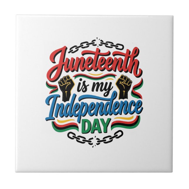 Azulejo Día de la Independencia de Juneteenth Diseño de ca (Frente)