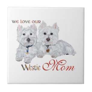 Azulejo Día de la Madre West Highland Terriers