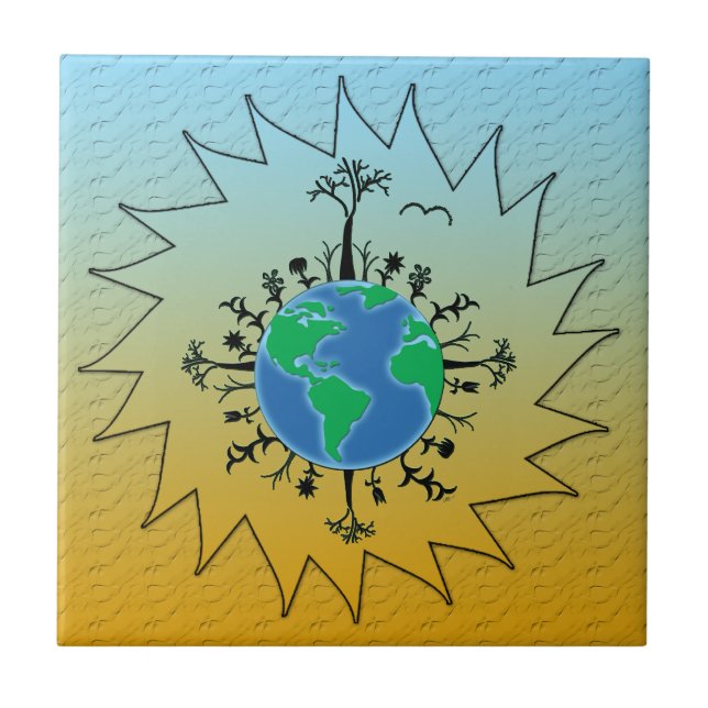 Azulejo Día de la Tierra (Frente)