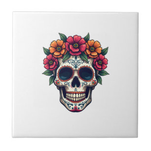 Azulejo Día de los Muertos Calavera de Azúcar � Dia de los