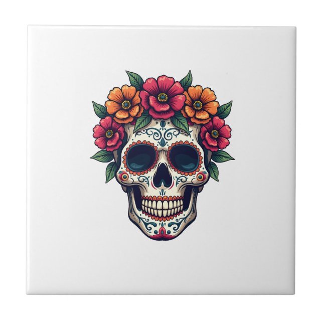 Azulejo Día de los Muertos Calavera de Azúcar � Dia de los (Frente)