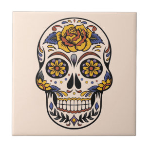 Azulejo Día de los muertos por la quema de azúcar en Mé