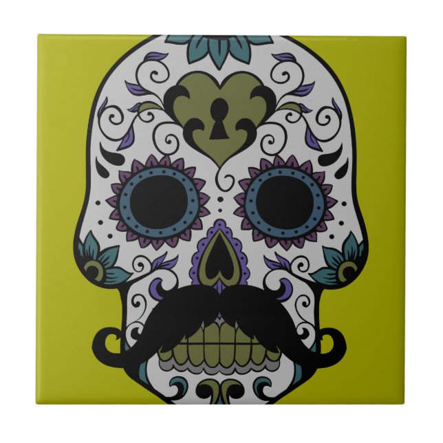 Azulejo Día del bigote de los muertos (Frente)