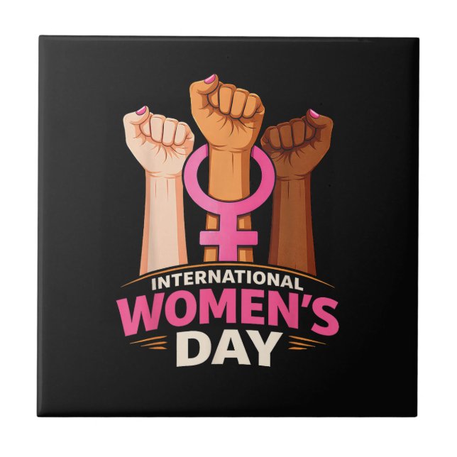 Azulejo Día Internacional de la Mujer 8 Marzo (Frente)