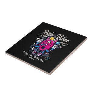 Azulejo Día perfecto para estar feliz   Monstruo gracioso 