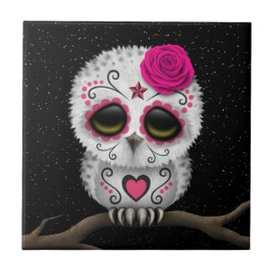 Azulejo Día rosado lindo de las estrellas muertas del bú