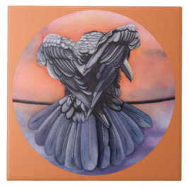 Azulejo Diablo El tejado de cerámica de Raven en 2 tamaños