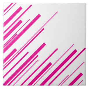 Azulejo Diagonales en magenta y blanco