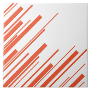 Azulejo Diagonarios en Naranja y blanco