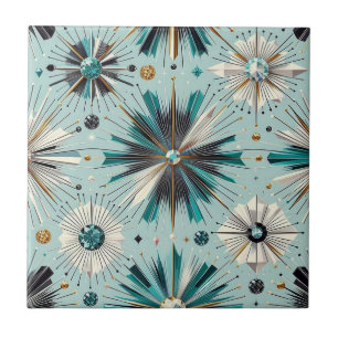 Azulejo Diamante Azul Moderno de Medianos del Siglo XX