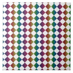 Azulejo Diamante Multicolor Harlequín de Cuadros Coloridos