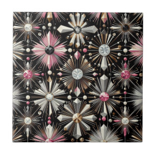 Azulejo Diamante Rosa Moderno de Mediana Edad 