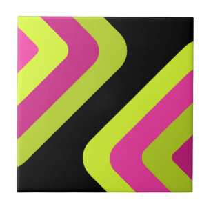 Azulejo Diamantes retro gigantes Chartreuse Magenta