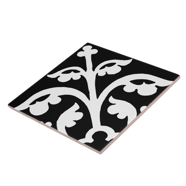 Azulejo Diamond Orientation Stylish Abstract Black & White (Lado)