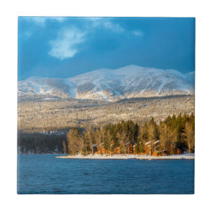 Azulejo Días De Última Luz Brilla En Las Pistas De Esqu