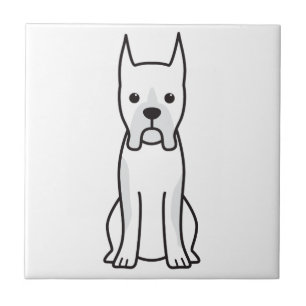Azulejo Dibujo animado del perro del boxeador