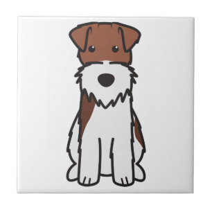 Azulejo Dibujo animado del perro del fox terrier del