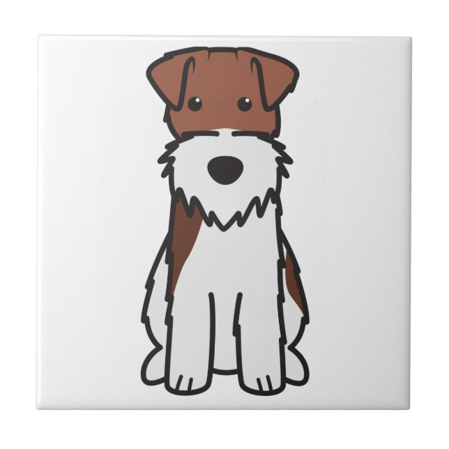 Azulejo Dibujo animado del perro del fox terrier del (Frente)