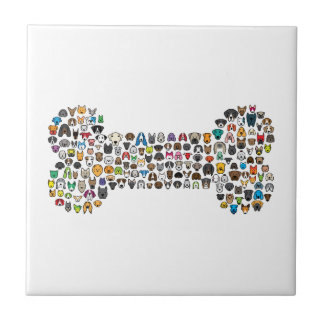 Azulejo Dibujo animado del perro del HUESO