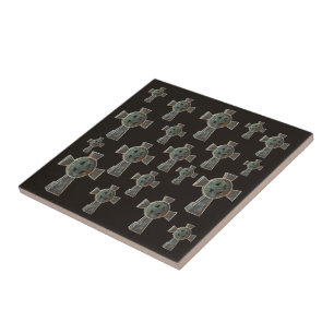 Azulejo Dibujo de cruz de lápida de cementerio gótico de H