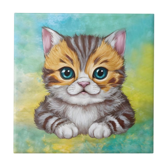 Azulejo Dibujo de gato (Frente)
