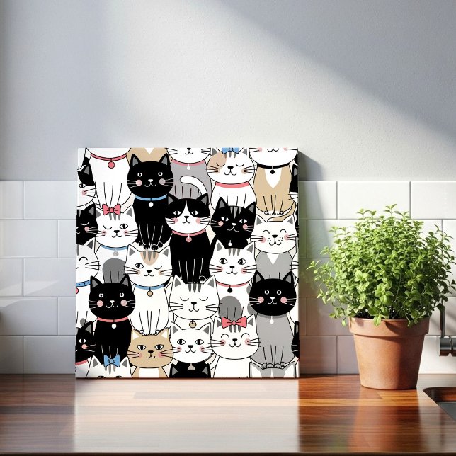 Azulejo Dibujo de gato caprichoso lindo (Subido por el creador)