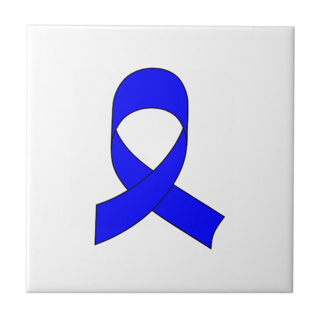Azulejo Dibujo de lazo azul (Frente)