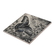 Dibujo de mariposas en blanco y negro