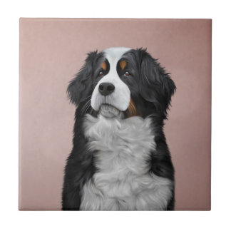 Azulejo Dibujo de Perro de montaña Bernés