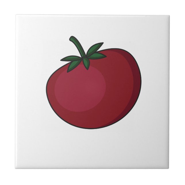 Azulejo Dibujo de verduras lindas  (Frente)