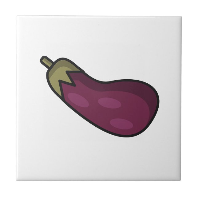 Azulejo Dibujo de verduras lindas  (Frente)