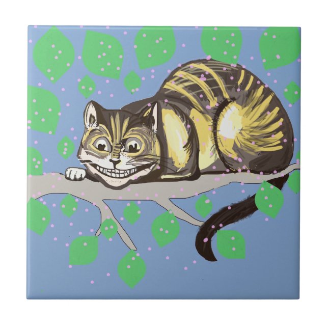 Azulejo Dibujo del gato de Cheshire (Frente)