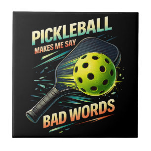Azulejo Dibujos Divertidos De Pickleball Me Hacen Decir Pa