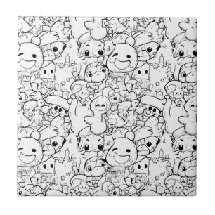 Azulejo Dibujos Kawaii Adorables Personajes